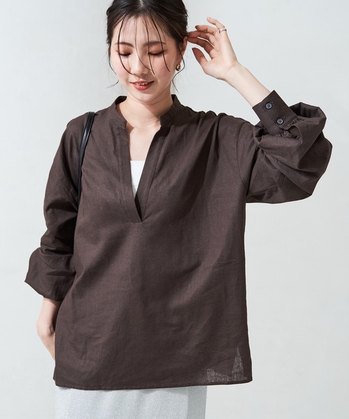 マルチサイズ ブラウス シャツ リラックスボリュームスキッパ―シャツ レディース FREAK'S STORE マルチサイズ ブラウス シャツ ボリューム