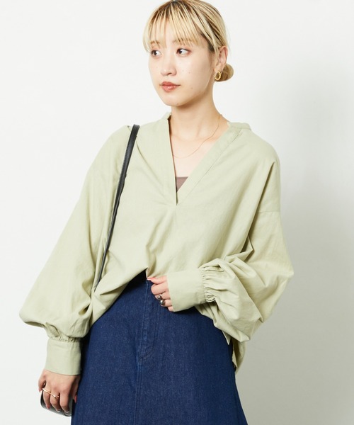 マルチサイズ ブラウス シャツ リラックスボリュームスキッパ―シャツ レディース FREAK'S STORE マルチサイズ ブラウス シャツ ボリューム
