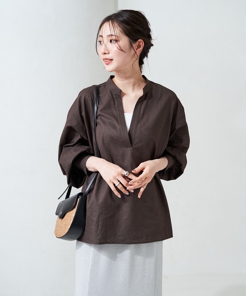 マルチサイズ ブラウス シャツ リラックスボリュームスキッパ―シャツ レディース FREAK'S STORE マルチサイズ ブラウス シャツ ボリューム