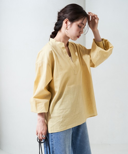 マルチサイズ ブラウス シャツ ボリュームスリーブスキッパーシャツ レディース FREAK'S STORE マルチサイズ ブラウス シャツ ボリューム