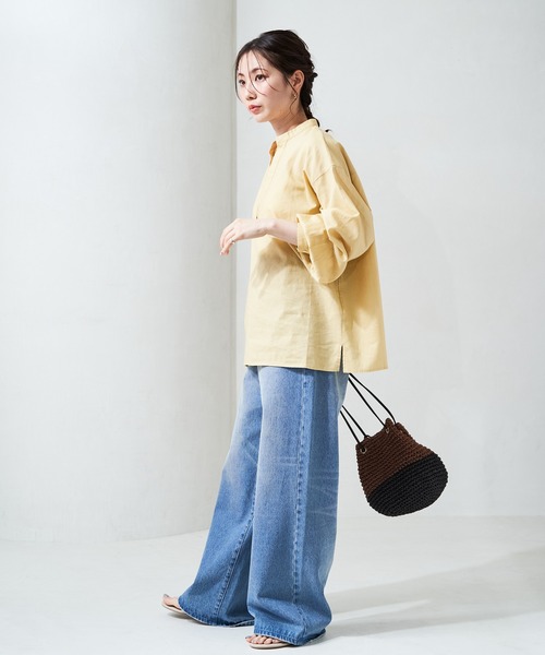 マルチサイズ ブラウス シャツ リラックスボリュームスキッパ―シャツ レディース FREAK'S STORE マルチサイズ ブラウス シャツ ボリューム