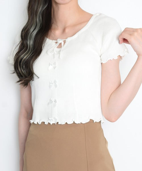 【THEAIRTOWN】リボンテールトップス SLY | RIBBON SLEEVE 2WAY JQ トップス (Tシャツ・カットソー