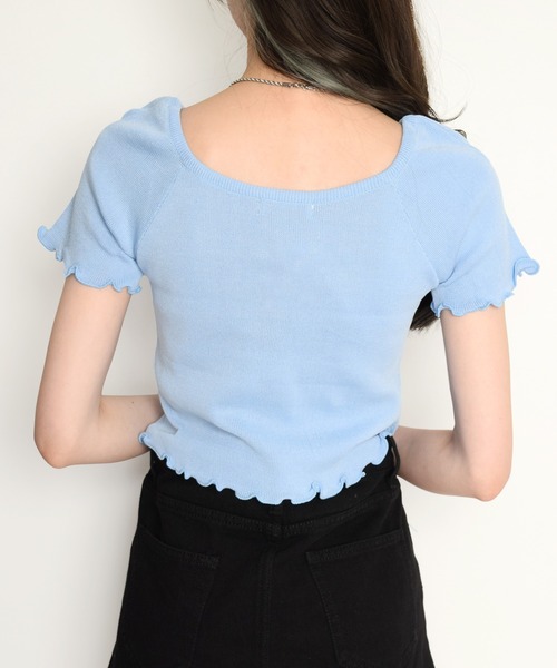 tシャツ ミニリボンスクエアネックTシャツ レディース tシャツ スクエアネックリボントップス レディース : ZOZOTOWN