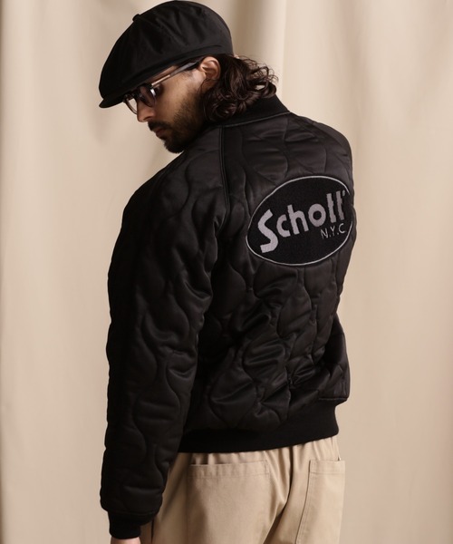 ジャケット ブルゾン 【WEB LIMITED】Schott/ショット/ ONIONQUILTED JACKET OVAL CHENILLE LOGO WEB LIMITED Schott/ショット/ ONIONQUILTED JACKET OVAL CHENILLE ポリエステル