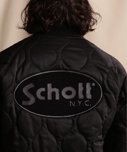 ジャケット ブルゾン 【WEB LIMITED】Schott/ショット/ ONIONQUILTED JACKET OVAL CHENILLE LOGO WEB LIMITED Schott/ショット/ ONIONQUILTED JACKET OVAL CHENILLE ポリエステル