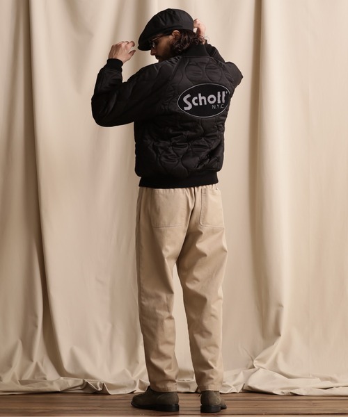 ジャケット ブルゾン 【WEB LIMITED】Schott/ショット/ ONIONQUILTED JACKET OVAL CHENILLE LOGO WEB LIMITED Schott/ショット/ ONIONQUILTED JACKET OVAL CHENILLE ポリエステル