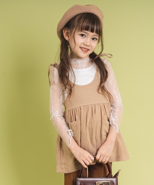 URBAN CHERRY tシャツ レースデザインシースルートップス キッズ
