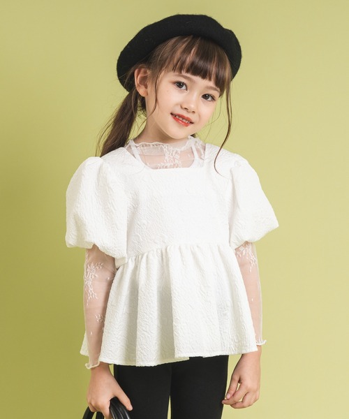 URBAN CHERRY tシャツ レースデザインシースルートップス キッズ