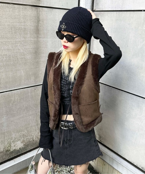 ベスト suede×fur vest レディース : ZOZOTOWN Yahoo!店 - 通販