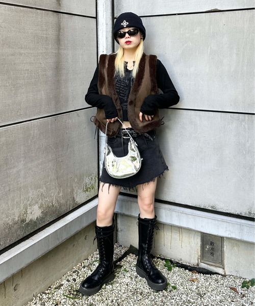 ベスト suede×fur vest レディース : ZOZOTOWN Yahoo!店 - 通販