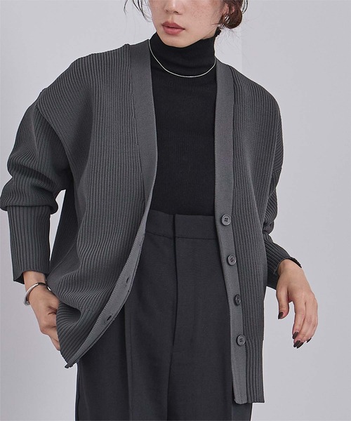 ur's（ユアーズ） カーディガン Vネックボリュームスリーブニット