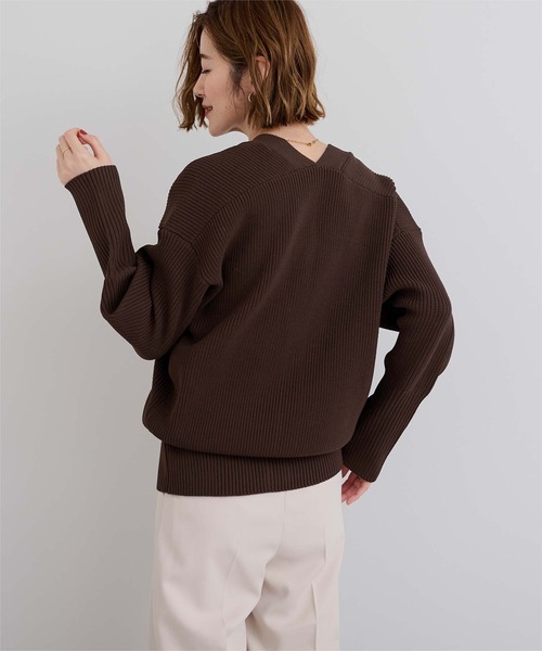 ur's（ユアーズ） カーディガン Vネックボリュームスリーブニット