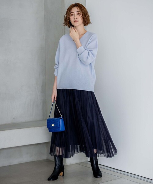 23区　美品❗️ 【洗える】ウールカシミヤ Vネック ニット 23区 ニット セーター 「洗える」ウールカシミヤ Vネック