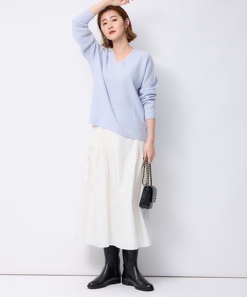 23区　美品❗️ 【洗える】ウールカシミヤ Vネック ニット 23区 ニット セーター 「洗える」ウールカシミヤ Vネック