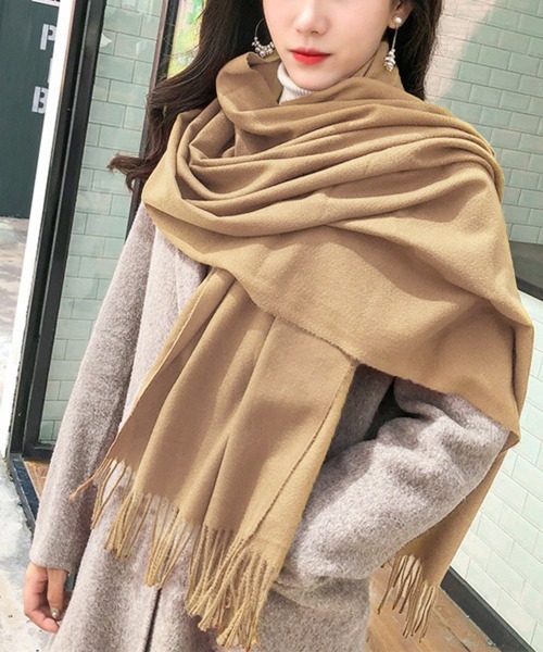 モノトーン 大判ストール マフラー 洗える】モノトーンカラーチェック柄ストール(ストール・マフラー