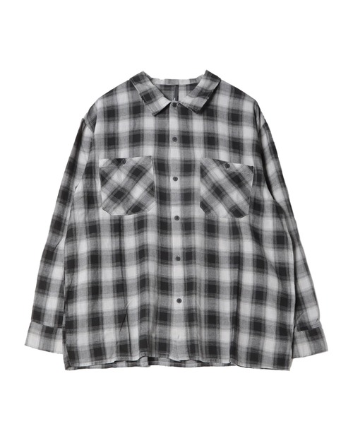 Aphlotus シャツ ダブルポケット オンブレーチェックシャツ 「セレクト