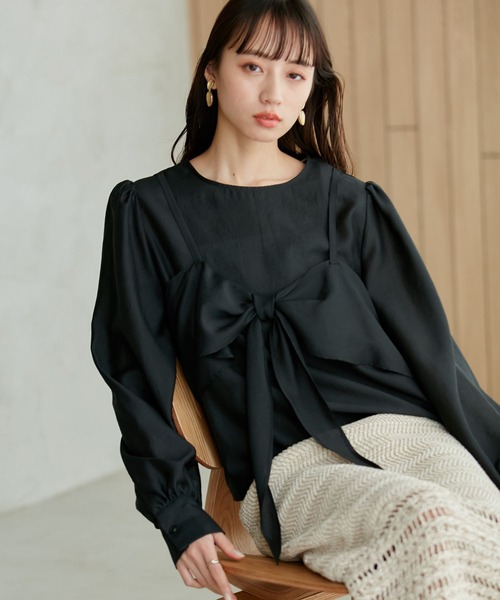 新品◆旬シルビアンヘッチらしいお色の人気ハート柄！シフォン”カシュクールブラウス 新品◇旬シルビアンヘッチらしいお色の人気ハート柄！シフォン