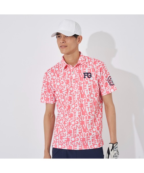 ポロシャツ メンズ FILA GOLF/フィラゴルフ ゴルフウェア ブランド ロゴ 吸汗速乾 UVカット プリント 鹿の子素材 半袖 ポロシャツ｜zozo｜05