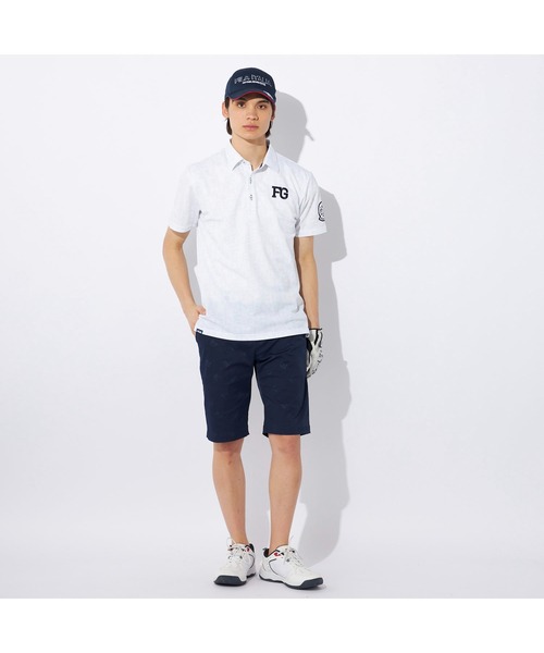 ポロシャツ メンズ FILA GOLF/フィラゴルフ ゴルフウェア ブランド ロゴ 吸汗速乾 UVカット プリント 鹿の子素材 半袖 ポロシャツ｜zozo｜10