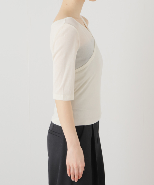 EMILY WEEK tシャツ 「babaco/ババコ」Twisted Cotton Layered