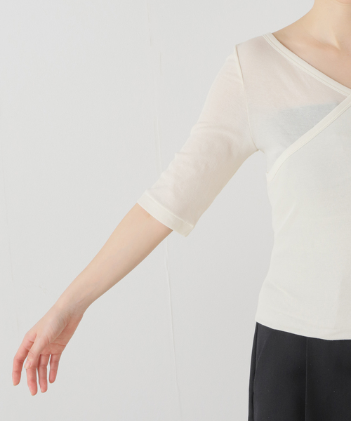 【babaco/ババコ】Twisted Cotton Layered Top babaco/ババコ】Twisted Cotton Layered Top（Tシャツ