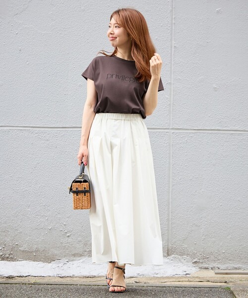 UNFILO（アンフィーロ） スカート FINE MOVE タックフレアスカート