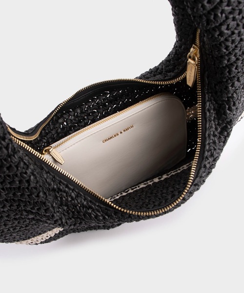 CHARLES ＆ KEITH ハンドバッグ Allegra アレグラ ニットスロー
