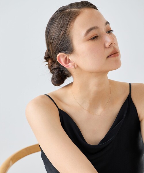 イヤリング チェーン ビジュー イヤリング レディースの画像