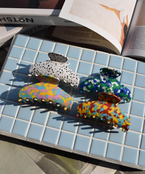 shyam inspiration ヘアクリップ マーブルカラー : ZOZOTOWN