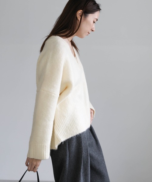 select MOCA（セレクトモカ） ニット セーター ウール混Vネック