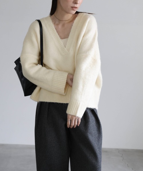 コンテ　conte NVL Vネックニット MOCA conte（コンテ）の「＜conte＞NVL Vネックニット（ニット/セーター