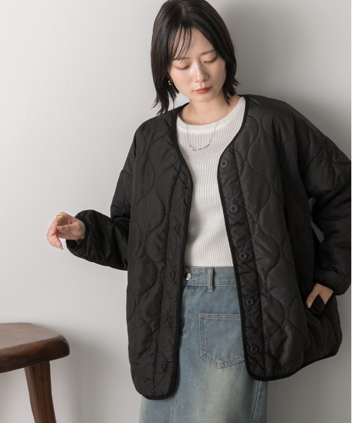 ad thie（アドティエ） ジャケット ノーカラージャケット キルティング