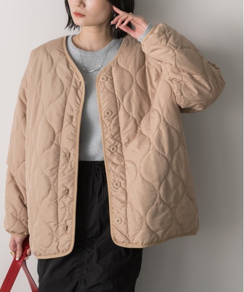 ad thie（アドティエ） ジャケット ノーカラージャケット キルティング