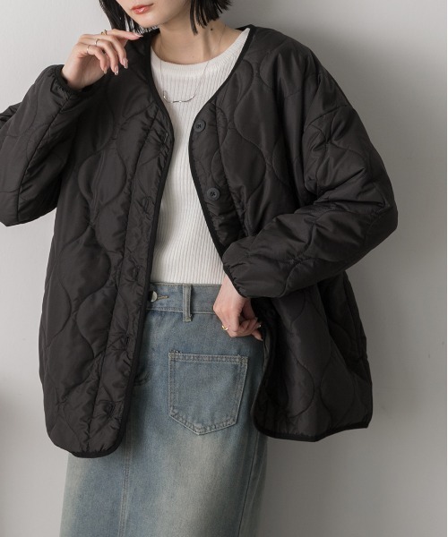 テーラーメイド 中綿　アウター　ジャケット キルティングジャケット テーラーメイドゴルフ TG 【撥水保温】ラインテープキルティング