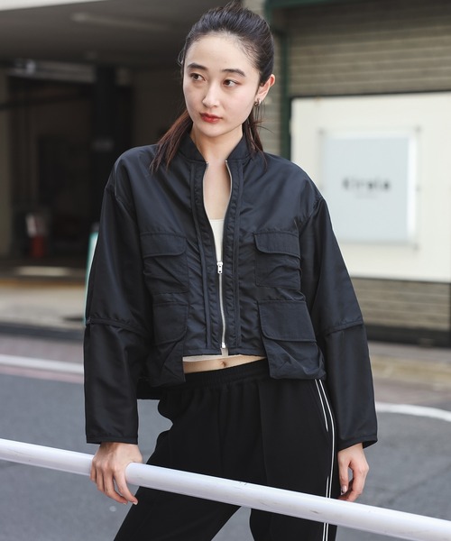 WOSAN ウォサン ブルゾン ジャケット ショート丈 Bonjour Sagan（ボンジュールサガン） ブルゾン アウター ポケット