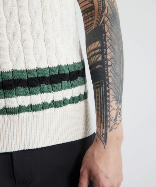 DEVEREUX GOLF ベスト ジレ コットンケーブルベスト メンズ : ZOZOTOWN