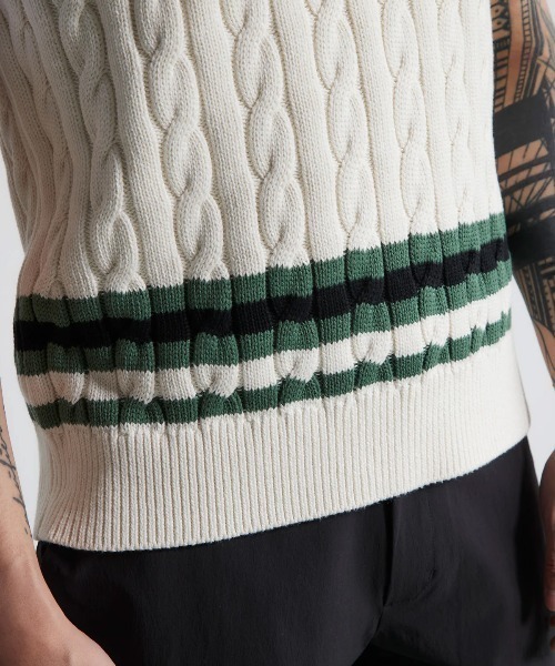 DEVEREUX GOLF ベスト ジレ コットンケーブルベスト メンズ : ZOZOTOWN