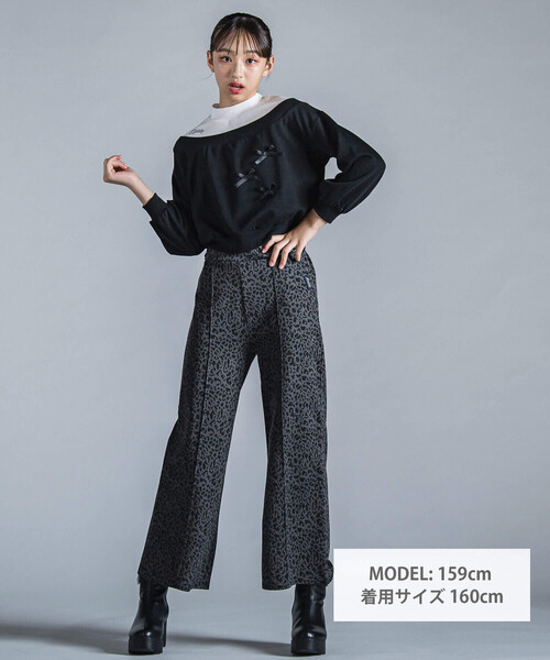 ZIDDY（ジディー） トレーナー オフショル風リボン付きトレーナー(130