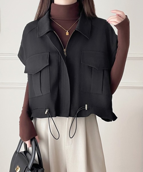 【ストロベリー】ANAYI ベージュ ダブルブレストベスト ストロベリー】ANAYI ベージュ ダブルブレストベスト ストロベリー