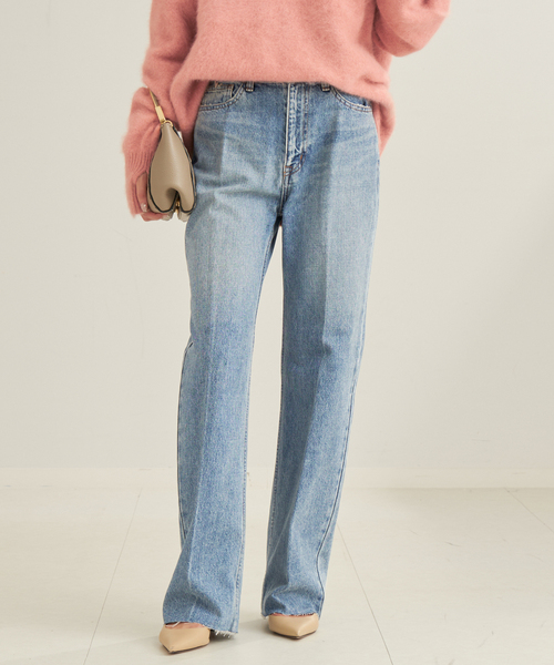 美品R’IAM スラックスDENIM plage（プラージュ） ジーンズ デニム デニムパンツ R'IAM スラックス