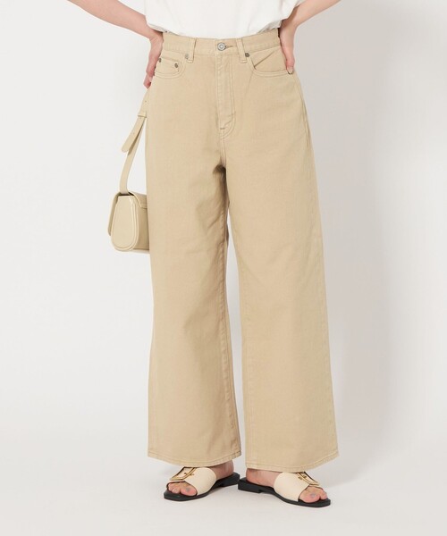 green label relaxing ワイドデニムパンツ　ベージュSX-S green label relaxing ジーンズ デニム デニムパンツ 「size