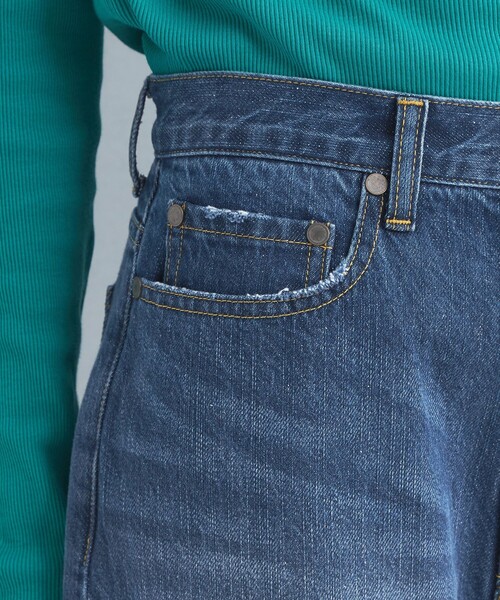 ジーンズ デニム デニムパンツ 「size SHORT/TALLあり」ワイド デニム パンツ レディースの画像