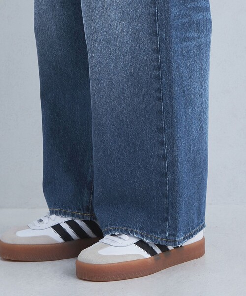 ジーンズ デニム デニムパンツ 「size SHORT/TALLあり」ワイド デニム パンツ レディースの画像