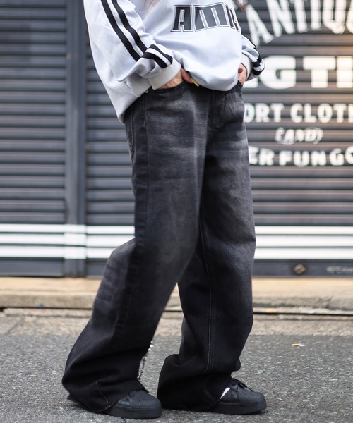 ATMARK ワイドパンツ ジーンズ 「3サイズ展開 / UNISEX 」ビンテージ 