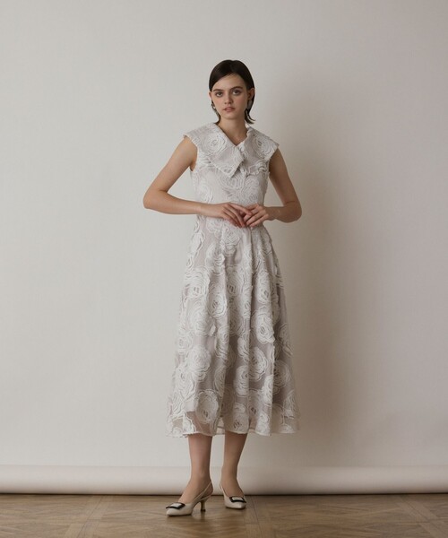 GRACE CONTINENTAL ドレス ローズ刺繍ワンピース : ZOZOTOWN Yahoo!店  