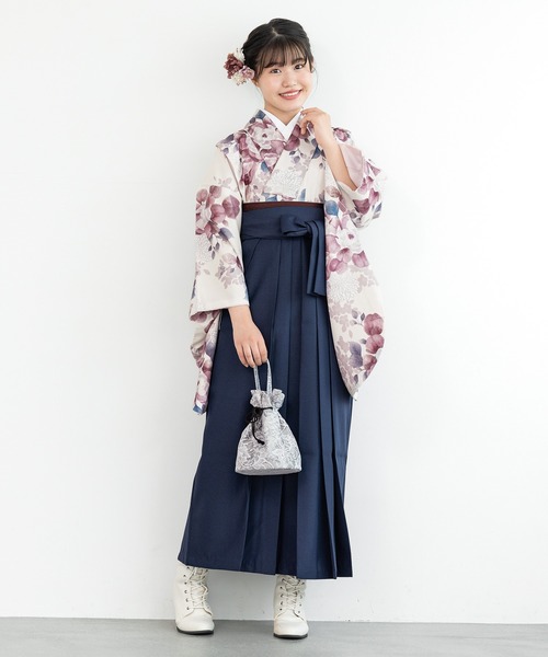 ハイジュニア 袴 4点セット 138cm〜 SOUBIEN（創美苑） 着物 floroハイジュニア袴4点セット（着物・襦袢