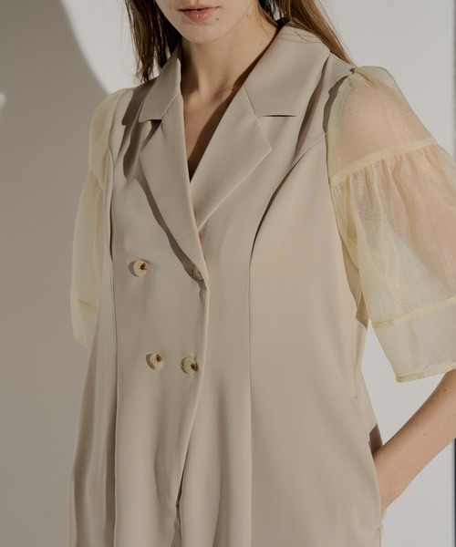 ★新品タグ付き★ LE'RURE lanternsleeverompers LE'RURE パンツドレス lantern sleeve rompers : ZOZOTOWN Yahoo