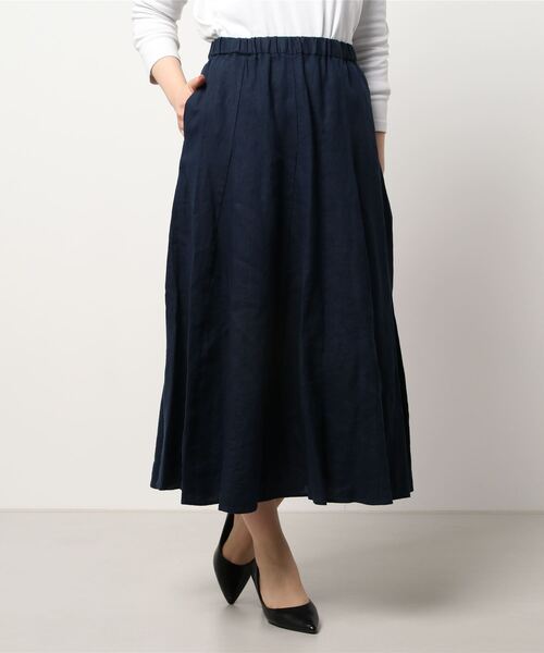 SLOBE IENA」 ロングスカート 38 ネイビー レディース