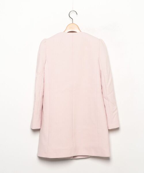 「RED VALENTINO」 ノーカラーコート FREE ピンク レディース_画像2