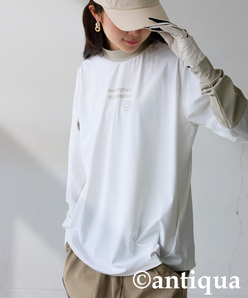 tシャツ 「STCH」ペタルスリーブトップス レディース THROW by SLY | 【THROW】SLANT BUTTON L／S トップス (Tシャツ